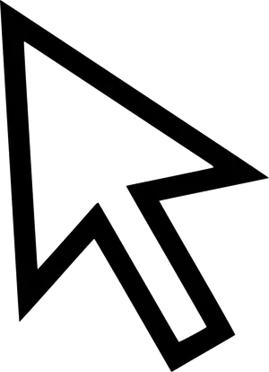 Abstract Cursor Outline Black Background PNG Image