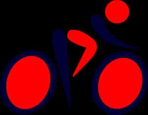 Abstract Cyclist Graphic PNG image with transparent background