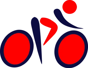 Abstract Cyclist Graphic PNG Image