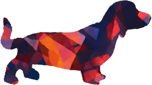 Abstract Dachshund Artwork PNG Image