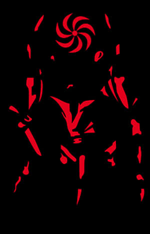 Abstract Dancer Silhouette Red Black PNG image with transparent background