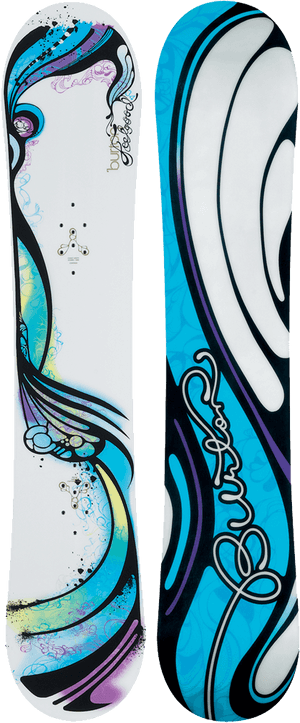 Abstract Design Snowboard PNG image with transparent background