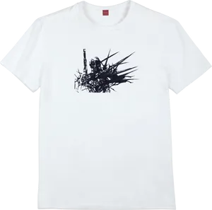 Abstract Design White T Shirt PNG Image