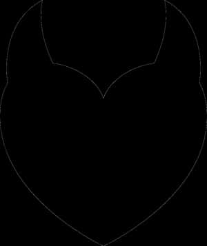 Abstract Devil Horns Outline PNG image with transparent background
