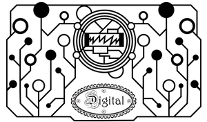 Abstract Digital Logo Design PNG Image