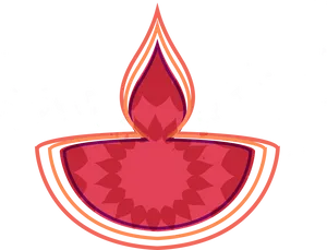 Abstract Diwali Lamp Illustration PNG Image