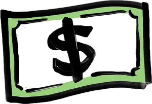 Abstract Dollar Sign Artwork PNG Image