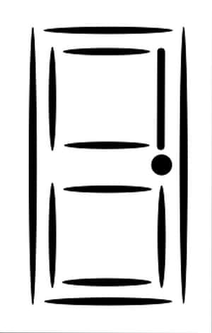 Abstract Door Art Blackand White PNG image with transparent background
