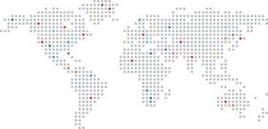 Abstract Dotted World Map PNG image with transparent background