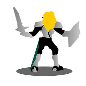 Abstract Dual Axe Warrior PNG image with transparent background