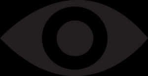 Abstract Eye Icon Blackand White PNG image with transparent background