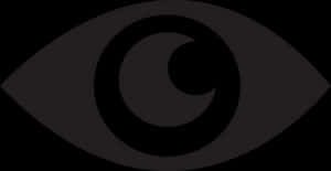 Abstract Eye Icon Blackand White PNG image with transparent background