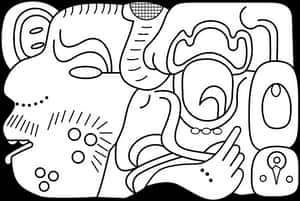 Abstract Face Line Art PNG image with transparent background