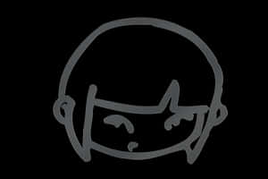 Abstract Face Outline Art PNG image with transparent background