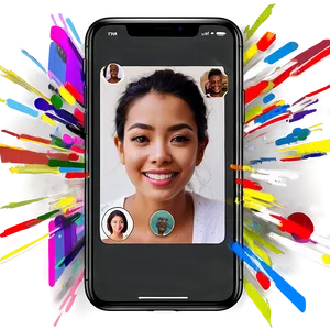 Abstract Facetime Call Concept Png 30 PNG Image