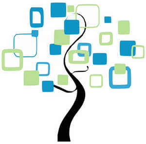 Abstract Family Tree Graphic PNG with transparent background