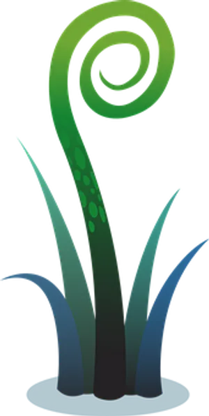 Abstract Fern Spiral Graphic PNG Image