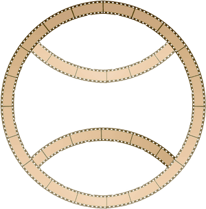 Abstract Film Reel Design PNG with transparent background