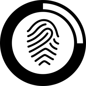 Abstract Fingerprint Icon PNG Image