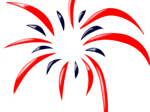 Fireworks Clipart Png Format - Red White And Blue Fireworks Graphic, Transparent Png PNG image with transparent background
