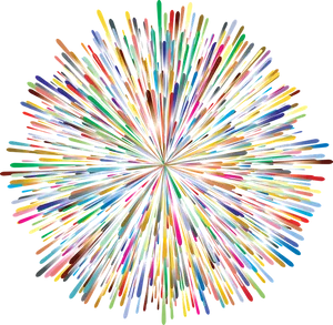 Abstract Firework Explosion Art PNG Image