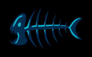 Abstract Fish Skeleton Graphic PNG image with transparent background