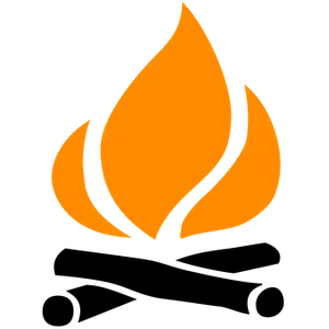 Abstract Flame Icon PNG Image