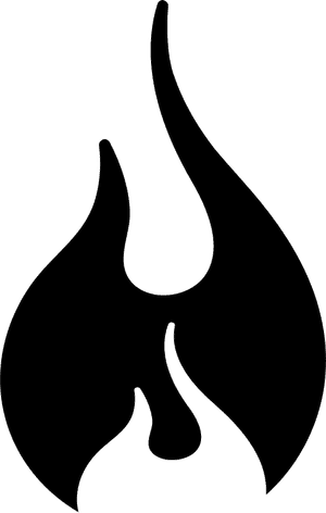 Abstract Flame Silhouette PNG image with transparent background