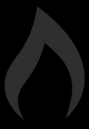 Abstract Flame Silhouette PNG image with transparent background
