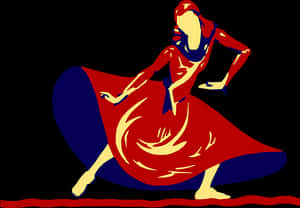 Abstract Flamenco Dancer Artwork PNG