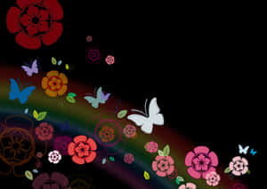 Abstract_ Floral_and_ Butterfly_ Background PNG image with transparent background
