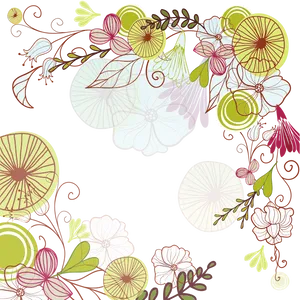 Abstract_ Floral_ Border_ Design PNG Image