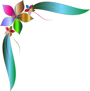 Abstract Floral Design Artwork PNG Image