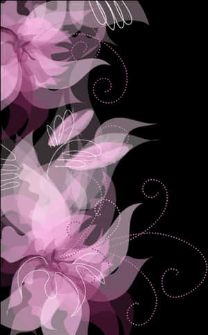 Abstract Floral Design Background PNG image with transparent background