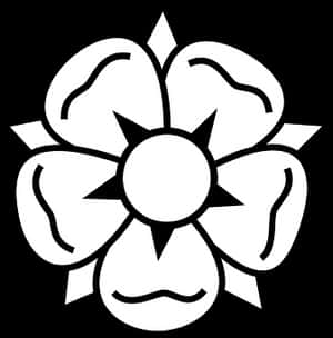 Abstract Floral Design Blackand White PNG image with transparent background