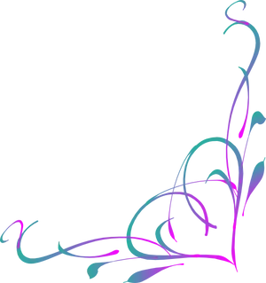 Abstract Floral Design Border PNG Image