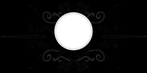 Abstract Floral Frame Blackand White PNG image with transparent background
