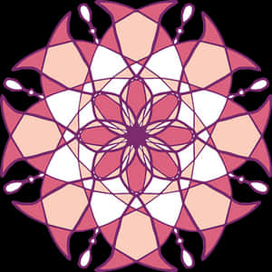 Abstract Floral Mandala Pattern PNG with transparent background