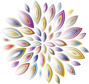 Abstract Floral Petal Design PNG Image