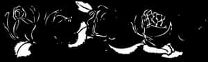 Black And White Rose Png - Rose Clip Art Black And White Border, Transparent Png PNG