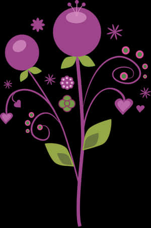 Púrpura, Vector, Flores - Vectores De Flores Png, Transparent Png PNG with transparent background