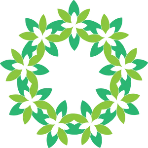 Abstract Floral Wreath Pattern PNG Image