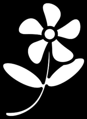 Abstract Flower Silhouette Black Background PNG image with transparent background