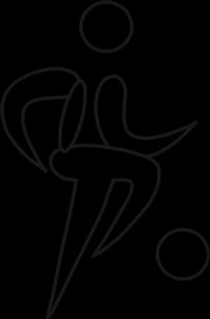 Abstract Football Player Silhouette PNG image with transparent background