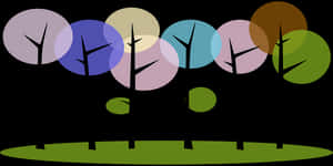 Abstract Forest Illustration PNG image with transparent background