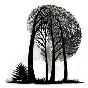 Abstract Forest Silhouette Png Qxi PNG Image