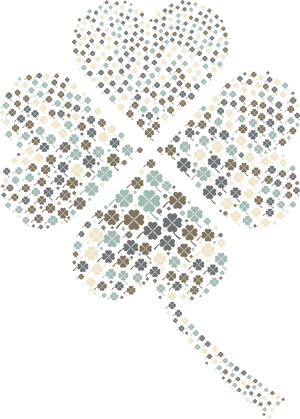 Four Leaf Clover Fractal No Background Clip Arts - Four-leaf Clover, HD Png Download PNG