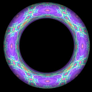 Abstract Fractal Ring Pattern PNG image with transparent background