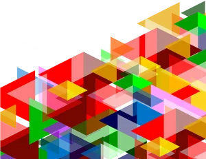 Abstract Geometric Color Blocks PNG Image