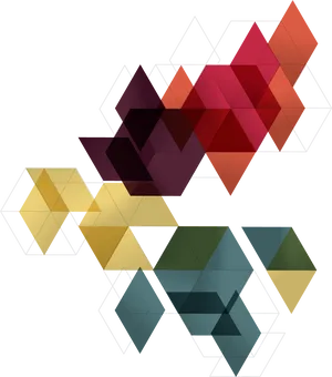 Abstract Geometric Color Blocks PNG Image